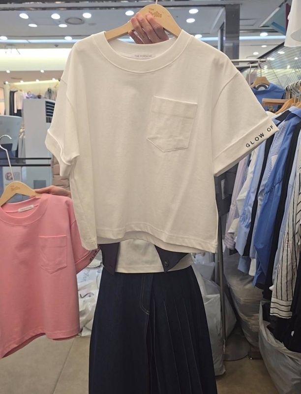 韓 背繡英文字上衣 3色 size