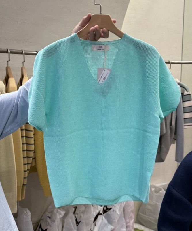 韓 V領針織上衣 4色