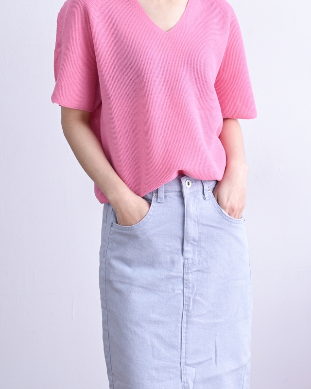 韓 V領針織上衣 4色