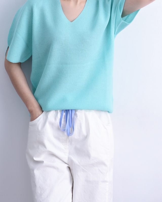 韓 V領針織上衣 4色