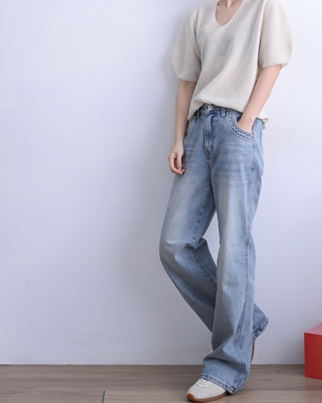 韓 V領針織上衣 4色