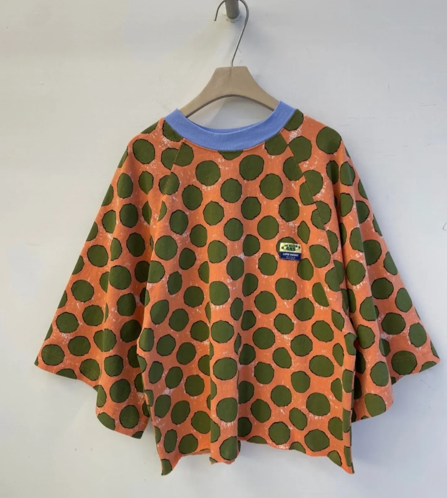 韓 領配色點點上衣 3色