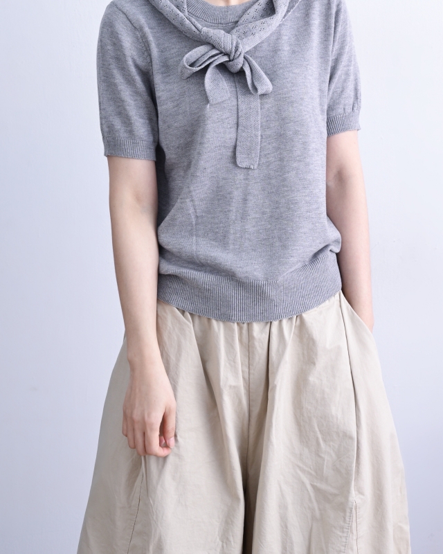 韓 圓領上衣+三角披肩 2色 size