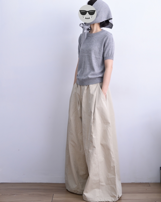 韓 圓領上衣+三角披肩 2色 size