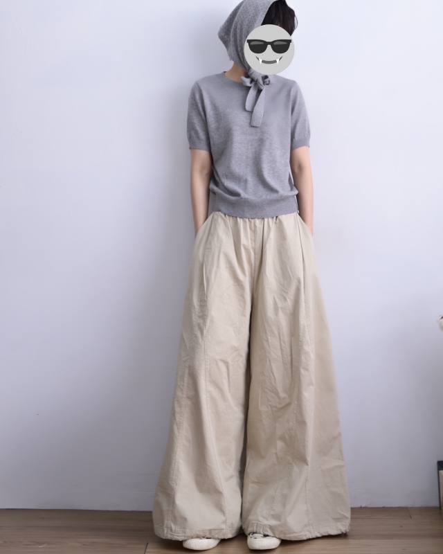 韓 圓領上衣+三角披肩 2色 size