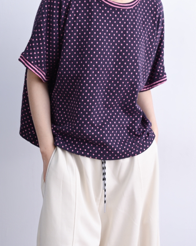 韓 點點條文上衣 3色 size