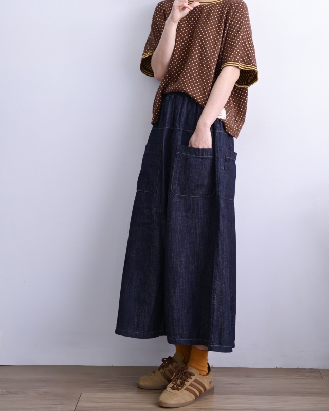 韓 點點條文上衣 3色 size