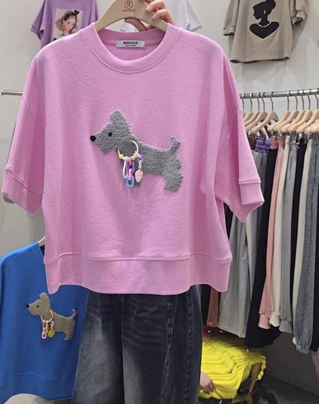 韓 項鍊狗狗上衣 2色