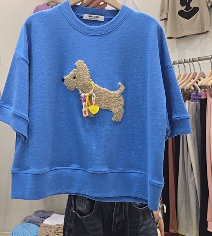 韓 項鍊狗狗上衣 2色