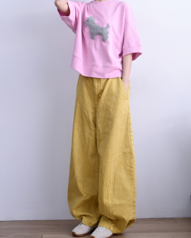 韓 項鍊狗狗上衣 2色