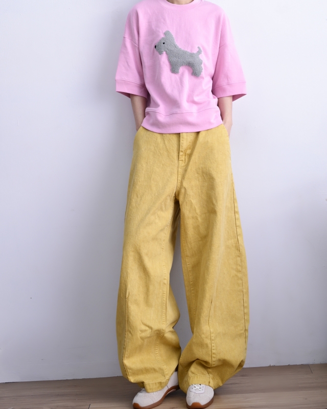 韓 項鍊狗狗上衣 2色