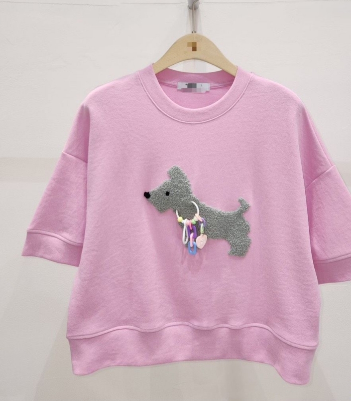 韓 項鍊狗狗上衣 2色