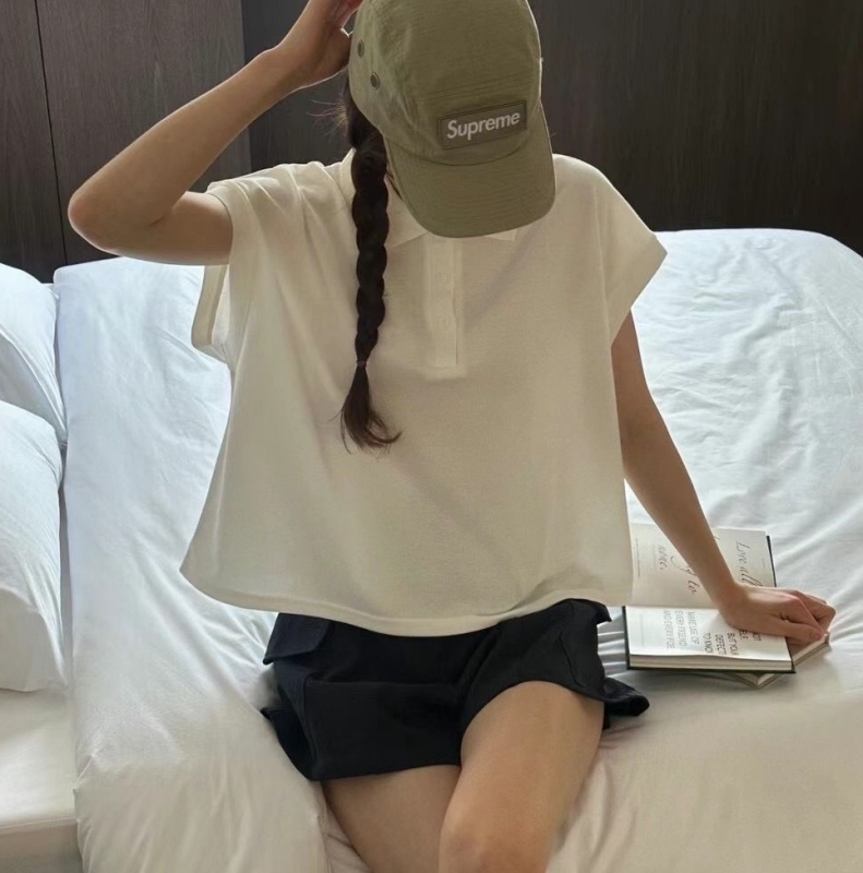 韓 半袖有領上衣 3色 size