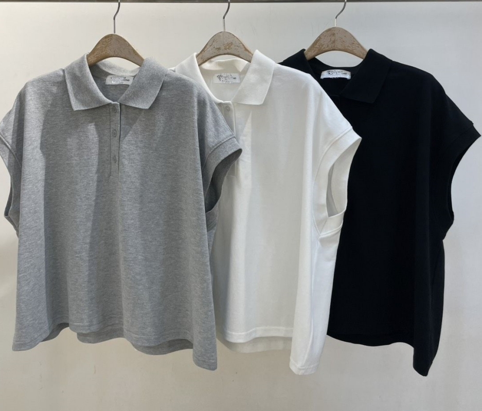 韓 半袖有領上衣 3色 size