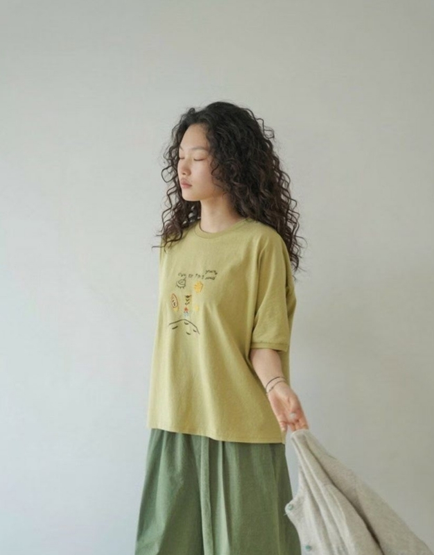 韓 童趣手繪風上衣 2色