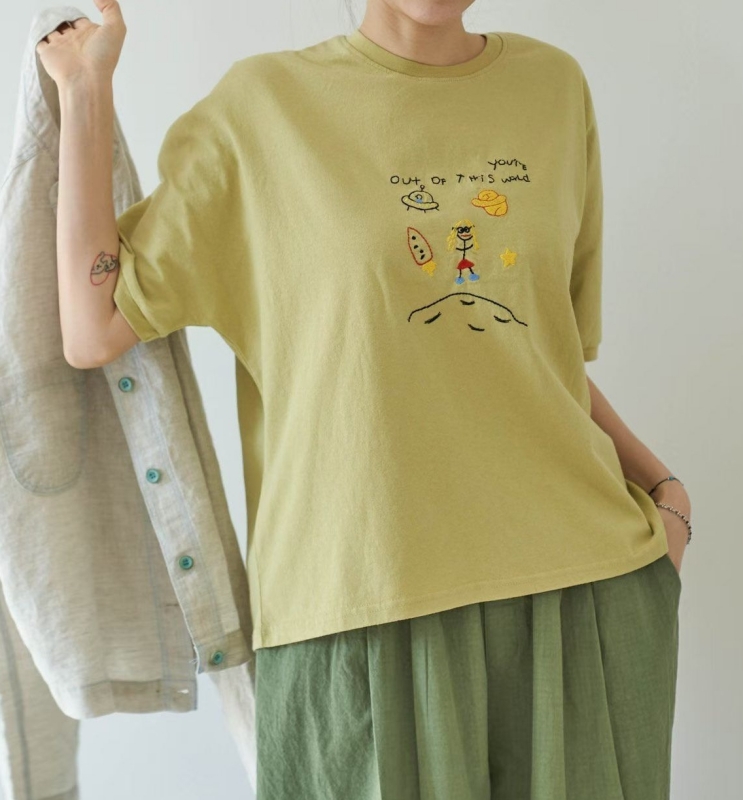 韓 童趣手繪風上衣 2色