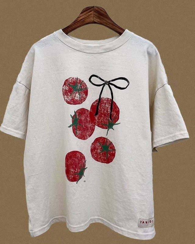 韓 很多顆番茄上衣 2色 size