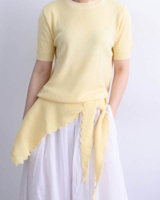 韓 方形披肩+短袖上衣 3色 size