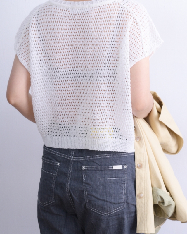 韓 洞洞短袖罩衫 3色 size