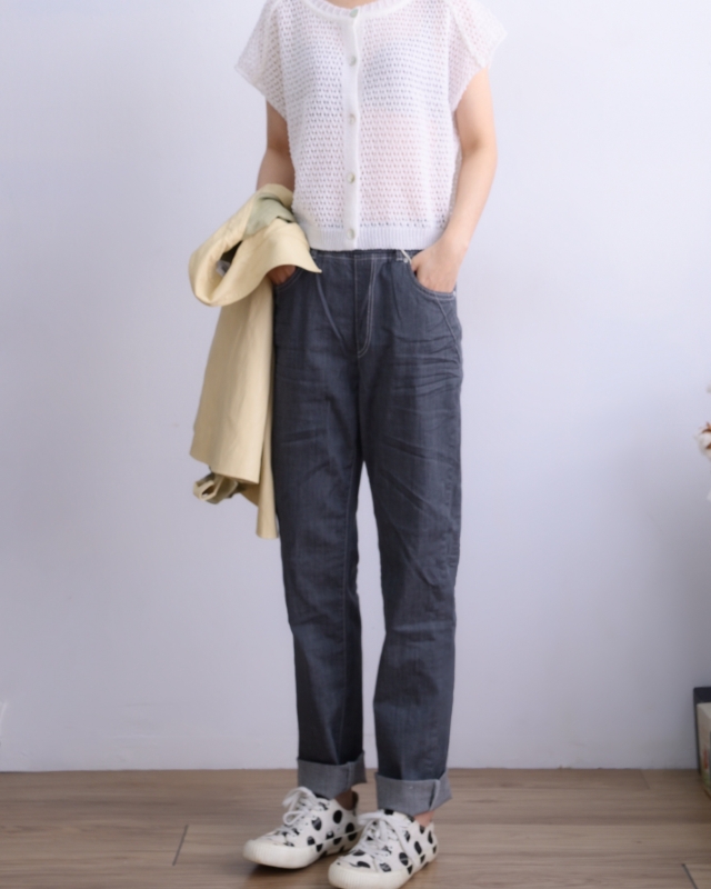 韓 洞洞短袖罩衫 3色 size