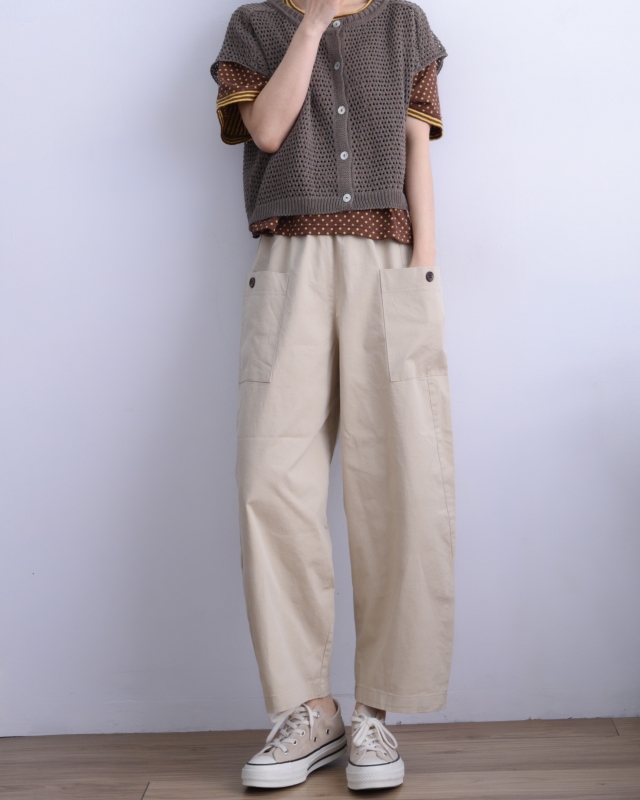 韓 洞洞短袖罩衫 3色 size