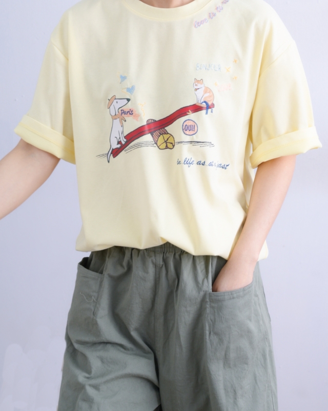 韓 阿喵阿狗翹翹板 3色 size