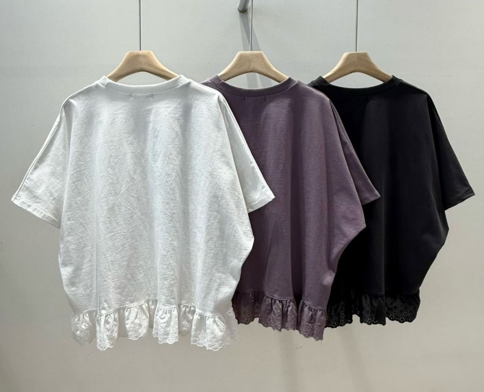 韓 下織花素上衣 3色