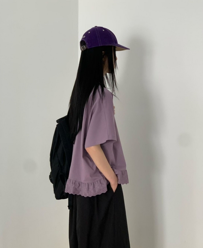 韓 下織花素上衣 3色