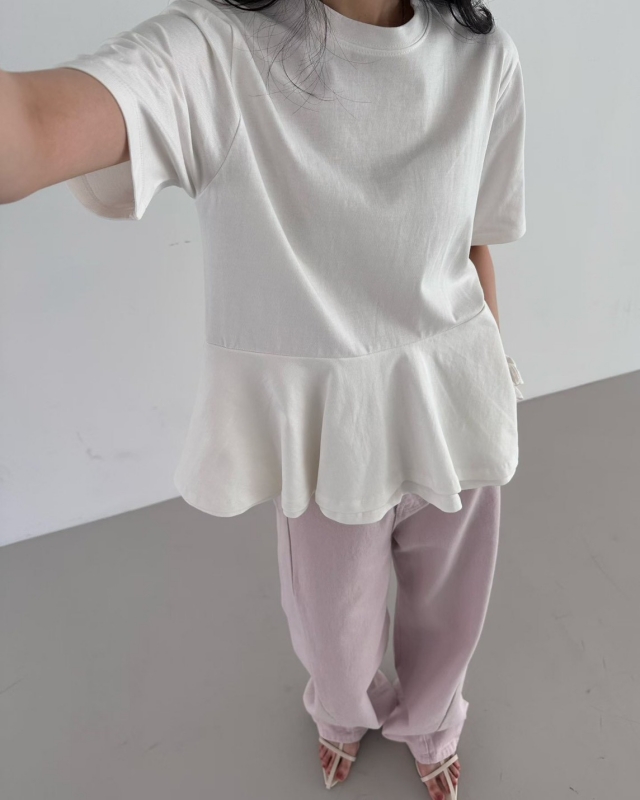 韓 雙層微散上衣 2色