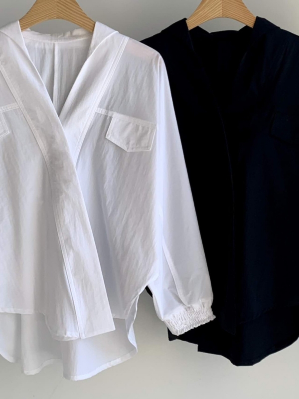 韓 大V襯衫 2色