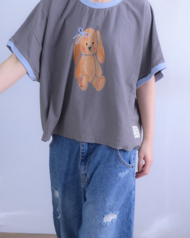 韓 蝴蝶結熊上衣 2色 size