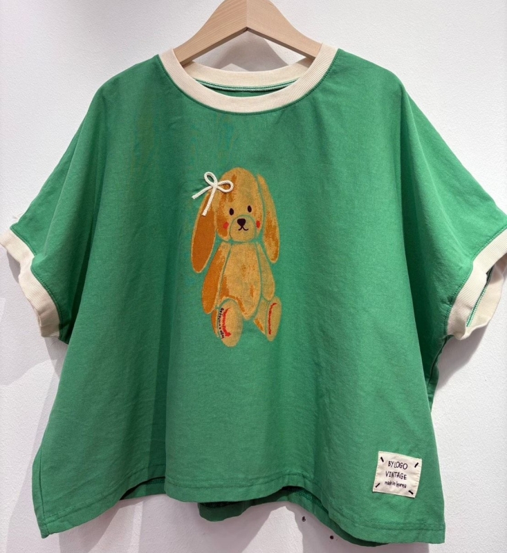 韓 蝴蝶結熊上衣 2色 size