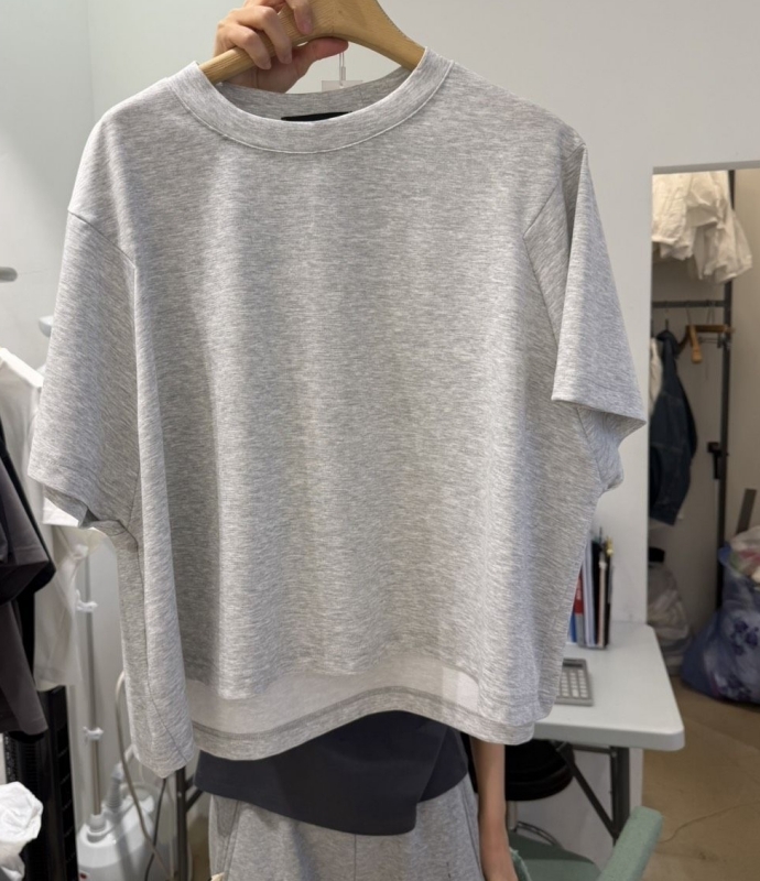 韓 圓領寬鬆上衣 2色 size