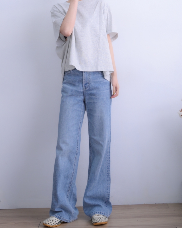 韓 圓領寬鬆上衣 2色 size