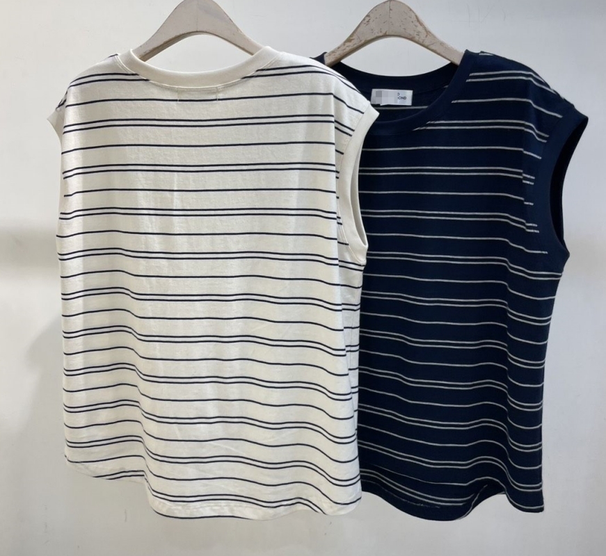 韓 橫條半袖上衣 2色 size