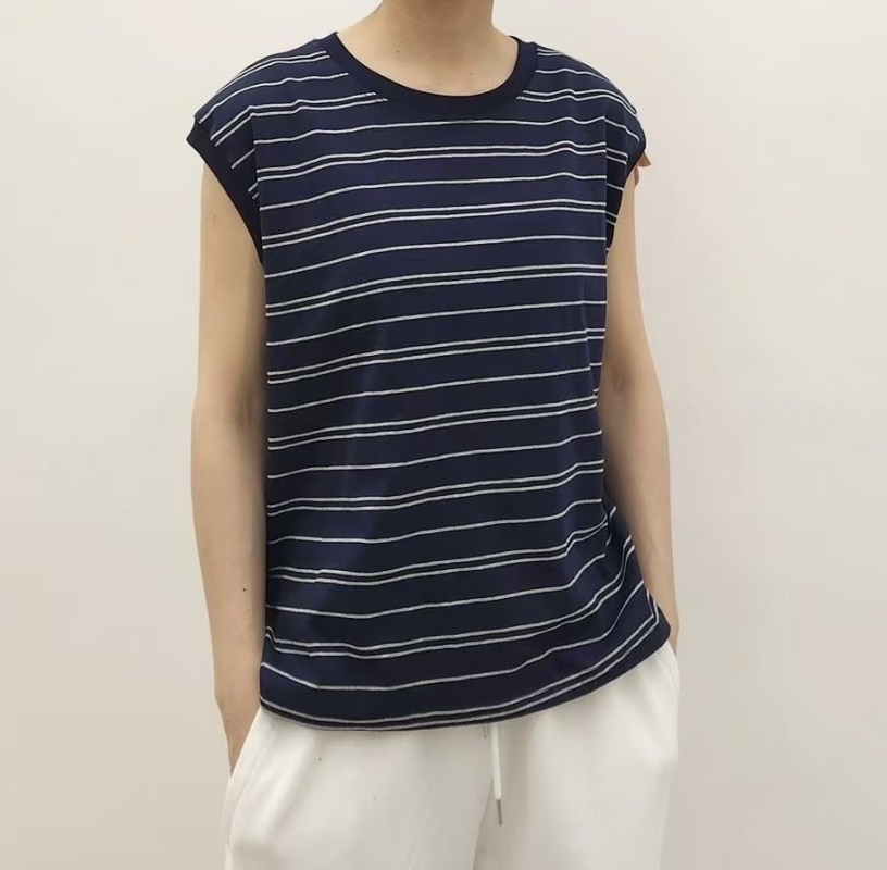 韓 橫條半袖上衣 2色 size