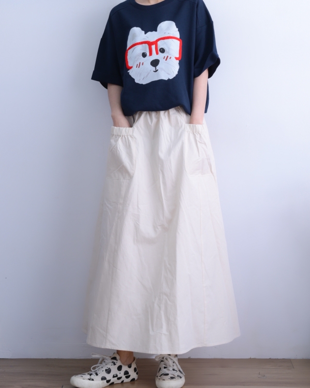 韓 戴眼鏡狗上衣 3色 size