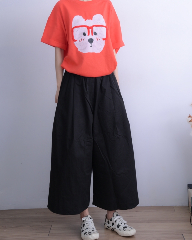 韓 戴眼鏡狗上衣 3色 size