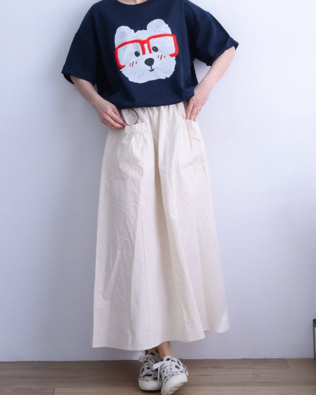 韓 戴眼鏡狗上衣 3色 size