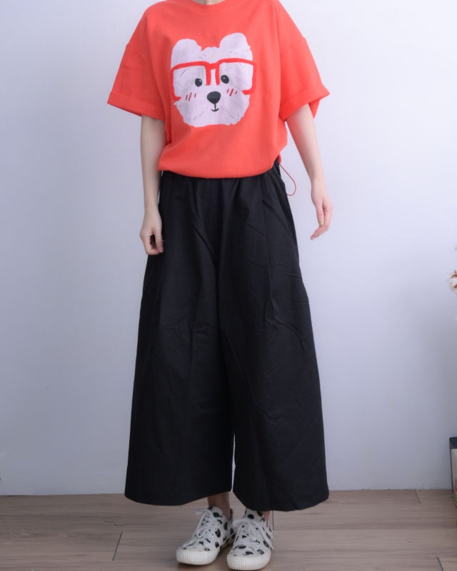 韓 戴眼鏡狗上衣 3色 size