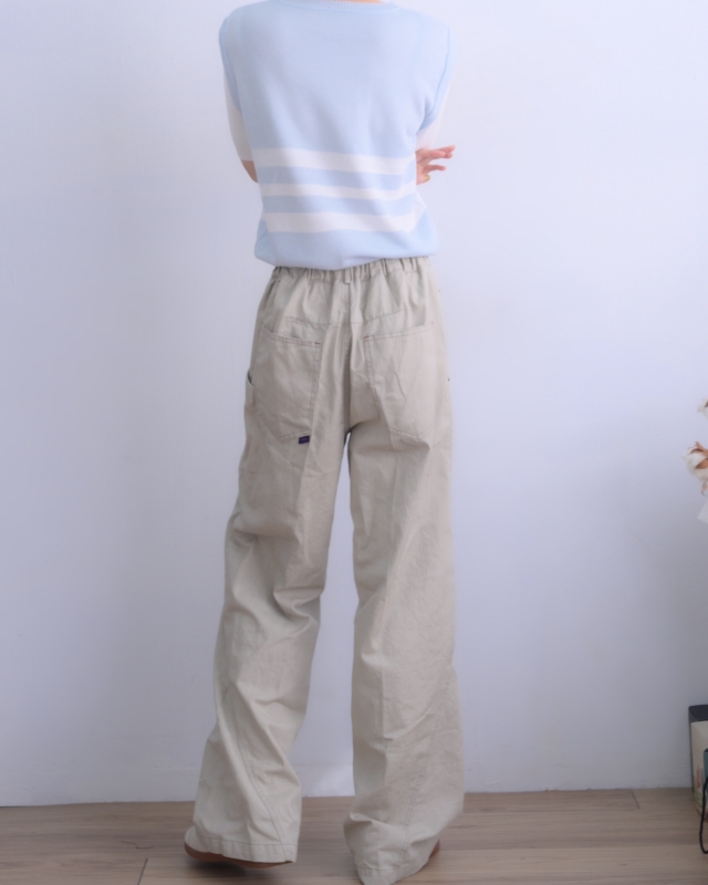 韓 假兩件式粗條上衣 3色 size