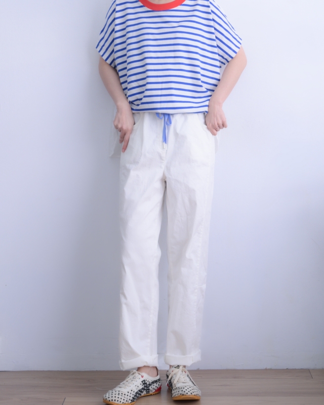 韓 背拼布條文上衣 3色 size