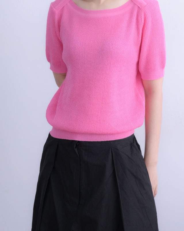 韓 造型領針織上衣 4色 size