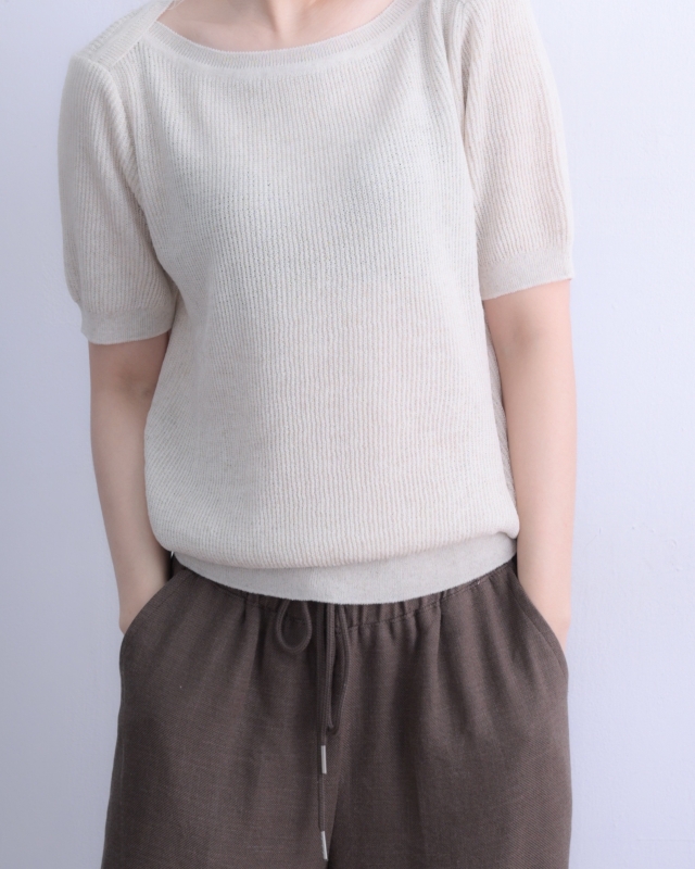 韓 造型領針織上衣 4色 size