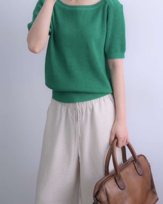 韓 造型領針織上衣 4色 size