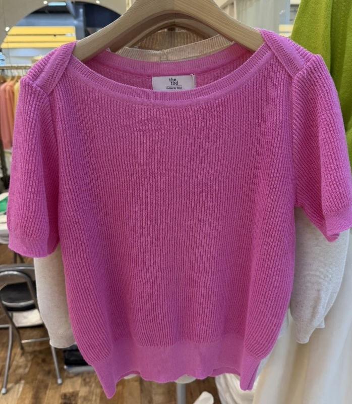 韓 造型領針織上衣 4色 size