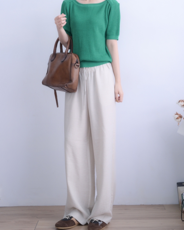 韓 造型領針織上衣 4色 size