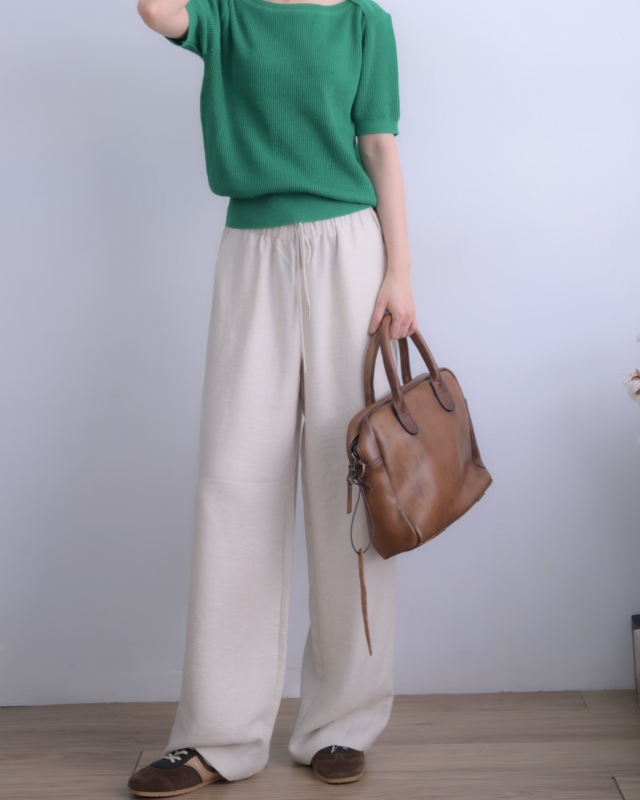 韓 造型領針織上衣 4色 size