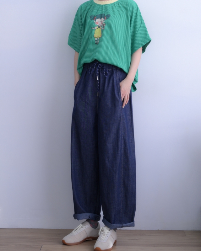韓 條文女孩上衣 3色 size