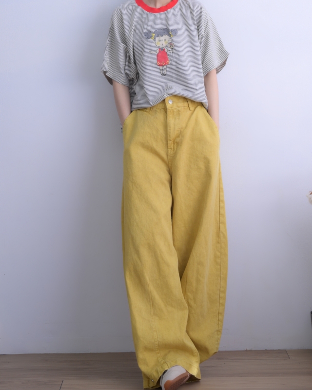 韓 條文女孩上衣 3色 size